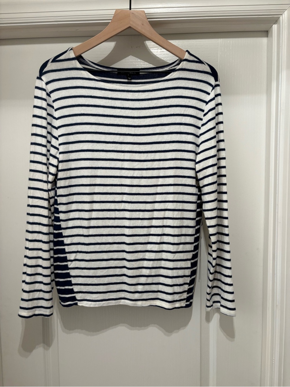 Women’s Hye Park & Lune blue & white stripe long sleeve soft tee size 1(S) NWT